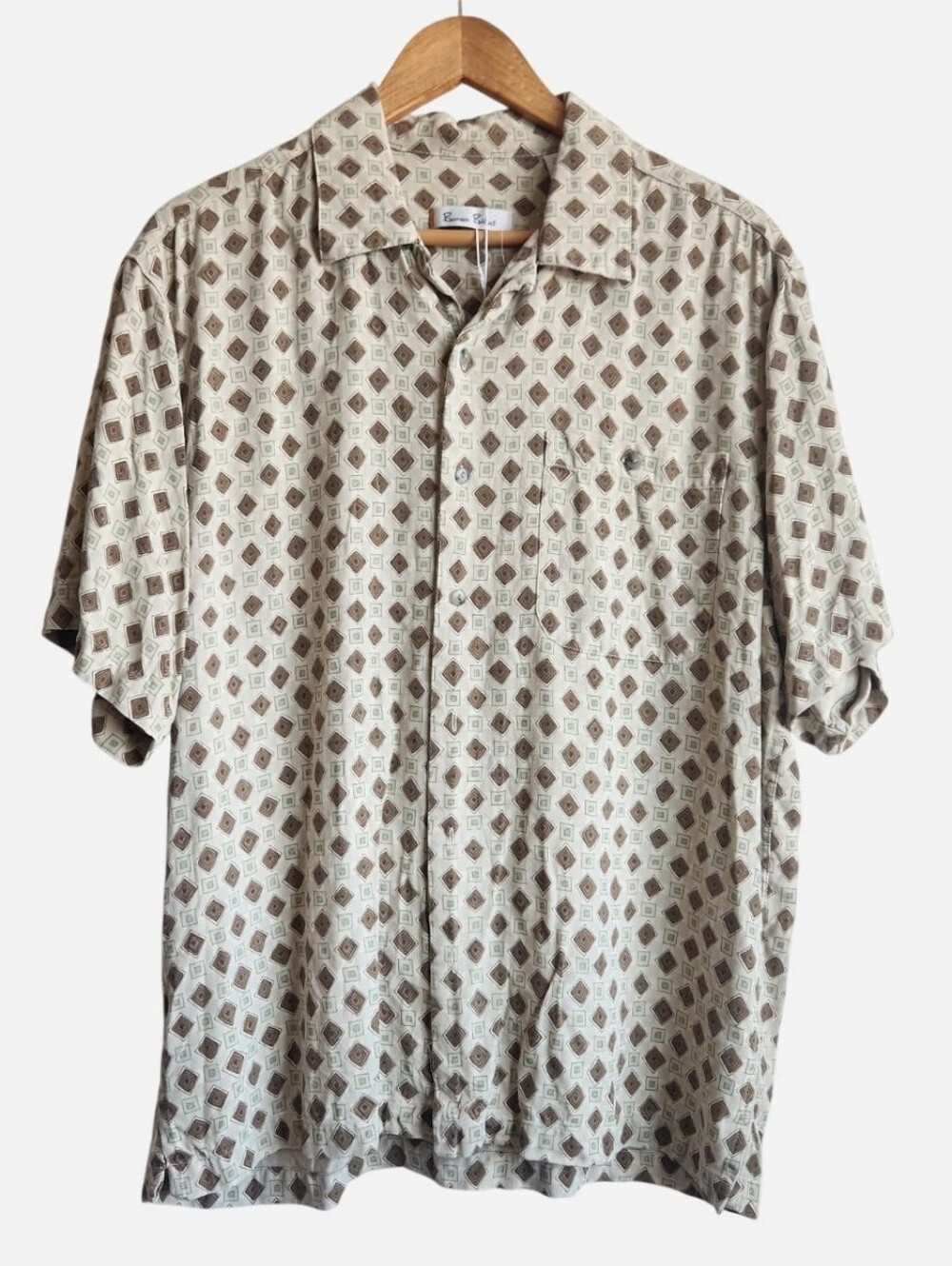 Vintage Burma Bibas Silk Button Down